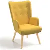Idmarket - Fauteuil Scandinave Ivar En Tissu Jaune