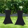 Lot de 2 tables hautes pliantes + 2 housses noires - IDMARKET