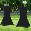 ID MARKET - Housse noire x2 pour table haute pliante 105CM
