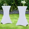 Idmarket - Lot de 2 housses blanches pour table haute pliante 105 cm