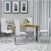 IDMarket Lot De 4 Chaises Mia Blanches Pour Salle À Manger
