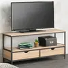 IDMarket - Meuble TV 113 cm Detroit 2 tiroirs Design Industriel
