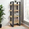 Idmarket - Etagère 4 Niveaux Phoenix Bois Et Noir