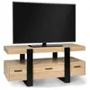IDMarket - Meuble TV 116 cm Phoenix avec tiroirs Bois et Noir