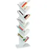 IDMARKET Etagère bibliothèque à livres TEA forme d'arbre 10 niveaux blanche