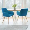 IDMARKET Lot de 2 chaises de salle à manger scandinaves DANIA bleu canard