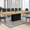 IDMARKET Table à manger extensible rectangle eden 8-12 personnes bois et noir 200-250 cm