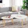 IDMARKET Lot de 2 tables basses gigognes GAIA laquées blanc scandinave