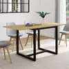 IDMARKET Table à manger extensible rectangle DETROIT 6-8 personnes design industriel 80-160 cm