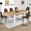 IDMARKET Table à manger extensible phoenix 6-10 personnes bois et blanc 160-200 cm