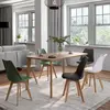 IDMARKET Lot de 6 chaises scandinaves SARA mix color gris clair, blanc, gris foncé x2, vert x2