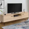 Idmarket - Meuble tv 180 cm seattle avec rangements design industriel