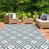 Tapis extérieur - IDMARKET - BAHAMAS - Moderne - Gris - 270 x 470 CM