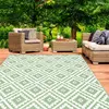 IDMARKET Tapis extérieur BAHAMAS sauge 270 x 370 CM