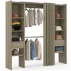 IDMARKET Dressing double extensible en bois 120/180 x 180 cm