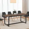 IDMARKET Table à manger industrielle rectangle extensible 6-10 personnes
