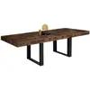 IDMARKET Table à manger extensible rectangle bois et noir