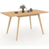 ID MARKET Table à manger extensible rectangle noor 4-6 personnes effet bois 120-160 cm