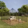 IDMARKET Enclos poulailler acier galvanisé 12m² 3x4 m