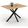 IDMARKET Table à manger rectangle bois et noir 6 personnes 110cm pied araignée