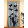 Wenko Rideau de porte Chat et Papillon - Bambou - 90 x 200 cm - Gris