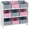 URBAN LIVING Meuble de rangement enfant 9 Paniers Girl - 63 x 30 x 59,5