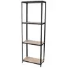 Urban Living Bibliothèque Industrielle 4 Etagères Factory - 30 X H. 180 Cm - Marron Naturel