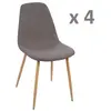 ATMOSPHERA Lot de 4 - Chaise design scandinave Roka TU