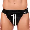 XRUB Latex Jockstrap en latex XRUB avec Zip Noir-Blanc