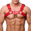 Harnais en cuir BULLDOG Rouge S/M