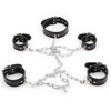 Set de restriction Collier et Menottes Noir 