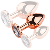 Plug Bijou anal PINKYGOLD M 7.5 x 3.3cm Bijou Transparent 