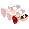 Plug Bijou Anal GOLD HEART S 6 x 2.7 cm Rouge 