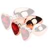 Plug Bijou Anal GOLD HEART M 7 x 3.4cm Rouge 