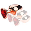 Plug Bijou Anal GOLD HEART L 8 x 4.1cm Rouge 