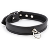 Collier O RING Simili Noir 