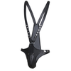 Singlet OPEN ROMPERS Simili Noir 