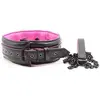 Collier BDSM et Laisse Noir-Rose 
