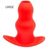 Plug Tunnel STRETCH Rouge 15 x 7 cm Large 