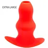 Plug Tunnel STRETCH Rouge 16 x 7.5 cm Extra Large 