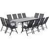 Concept-Usine Ravenne 12. Salon De Jardin En Aluminium 12 Places Gris