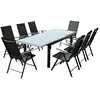 Concept-usine - Salon de jardin gris en aluminium 8 personnes ravenne