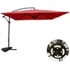 Parasol LED déporté carré 3x3m terracotta SOLENZARA LED CONCEPT USINE