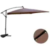 Parasol LED déporté carré 3x3m chocolat SOLENZARA BULLE CONCEPT USINE
