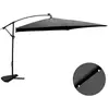 Concept-Usine Solenzara Bulle Gris : Parasol Led Déporté 3x3m
