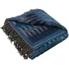MADURA - Plaid Khan  en Laine au motif ikat graphique Ecru Madura