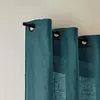MADURA - Rideau Carlina Tamisant en Lin 100% lavé légèrement froissé Vert Madura
