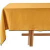 Nappe Carrée Carlina Jaune Ocre Et Bourdon Noir - Madura
