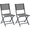 WILSA GARDEN Modulo - Lot de 2 chaises pliantes