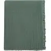 Haomy - Plaid en gaze de coton Vanly Gris bleuté 130x180